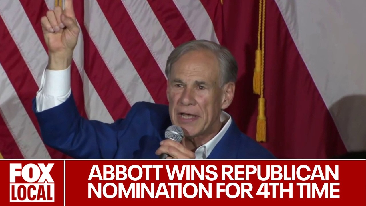 Abbott speaks to supporters after winning Republican governor's primary