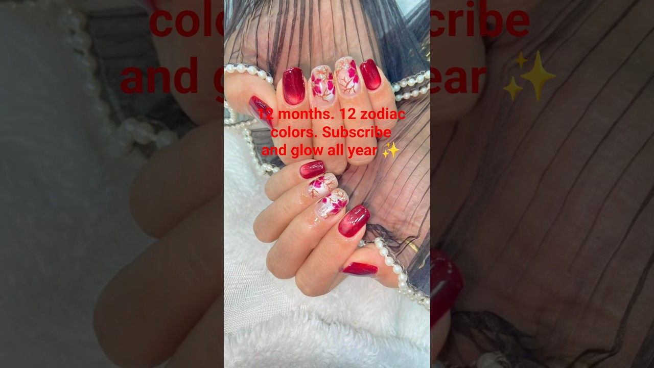January Zodiac Nail Color ♑❤️ Red Capricorn Energy | 12 Months Series EP.1#shotrs