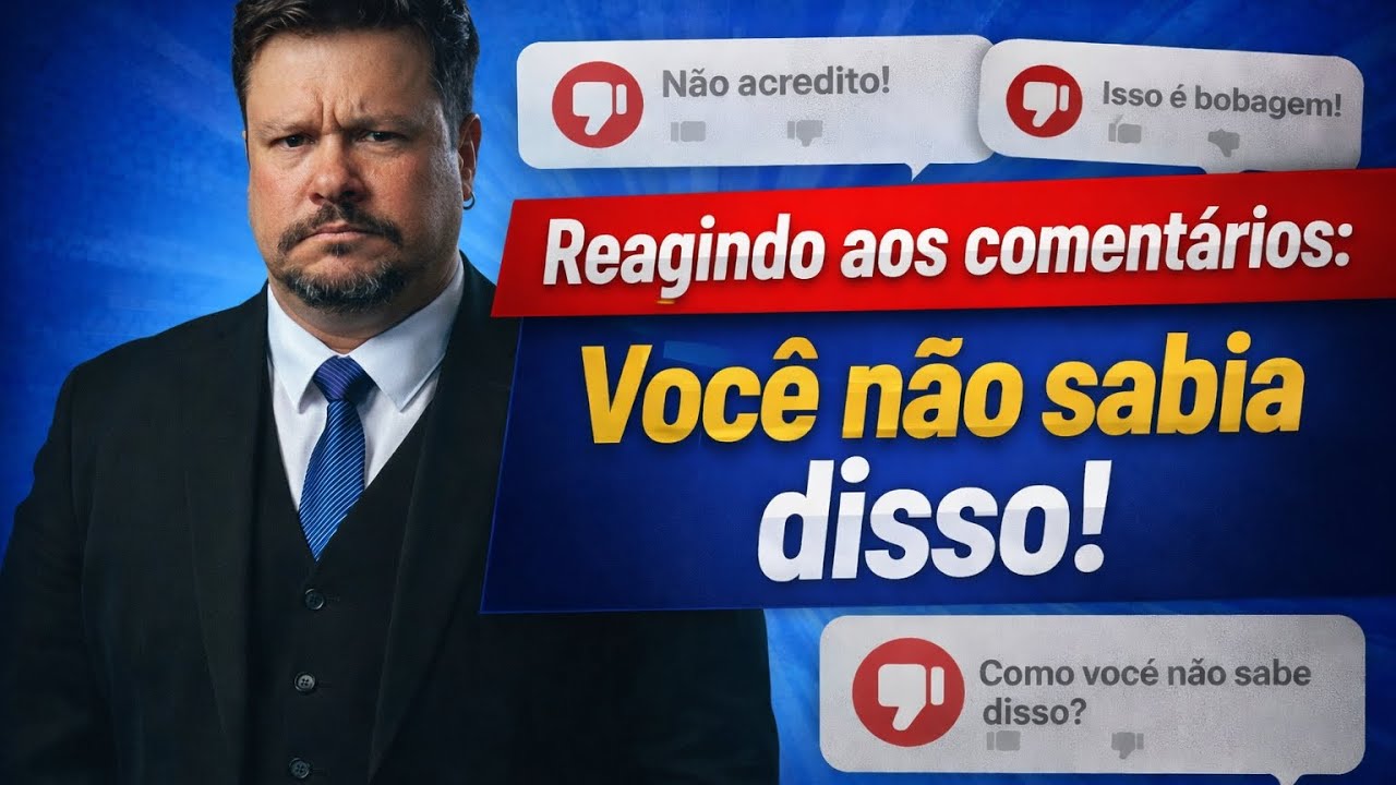 Reagindo aos comentários!