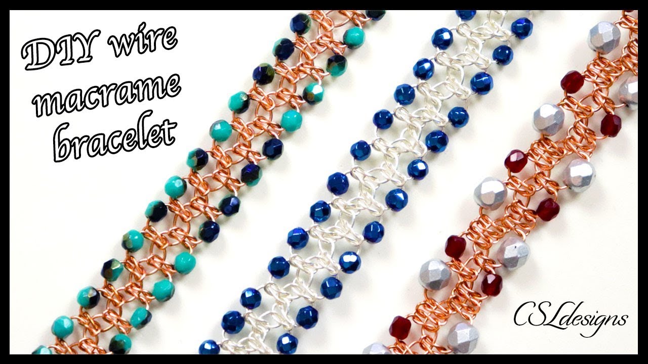 DIY wire macrame bracelet