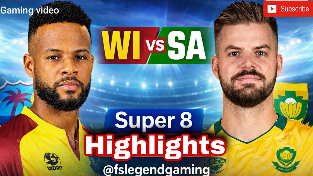 West Indies vs South Africa gaming highlights WCC3 Fs legend gaming 