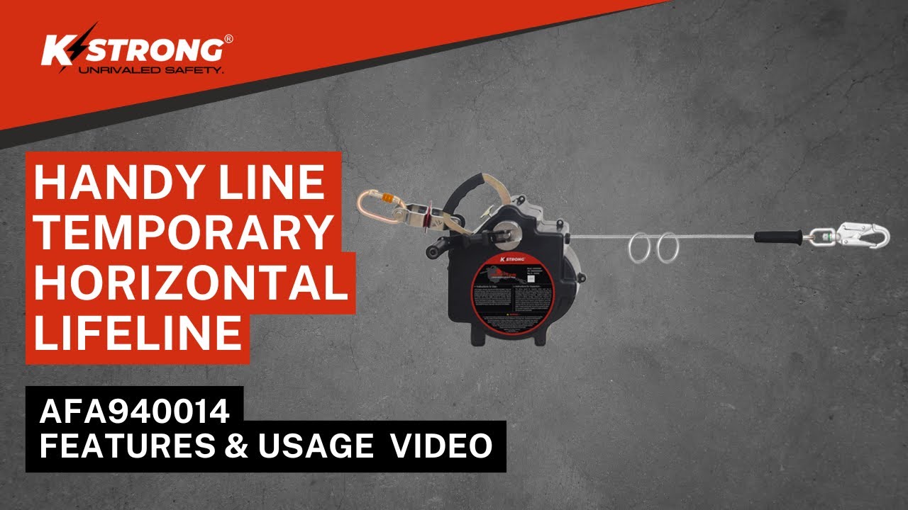 Handy Line Temporary Horizontal Lifeline Features & Usage Video | KStrong Asia