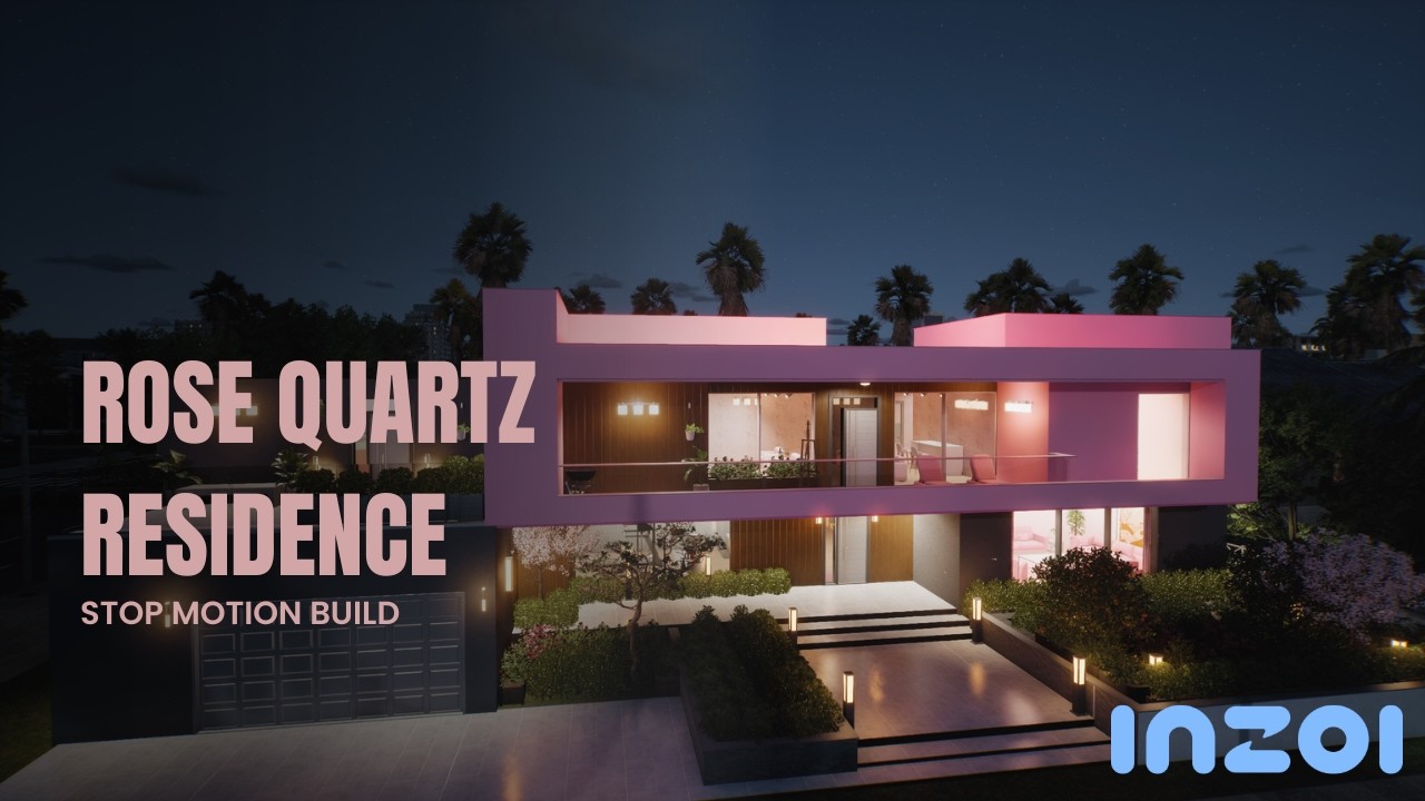 InZOI House Build | The Rose Quartz Residence | Stop Motion Build |