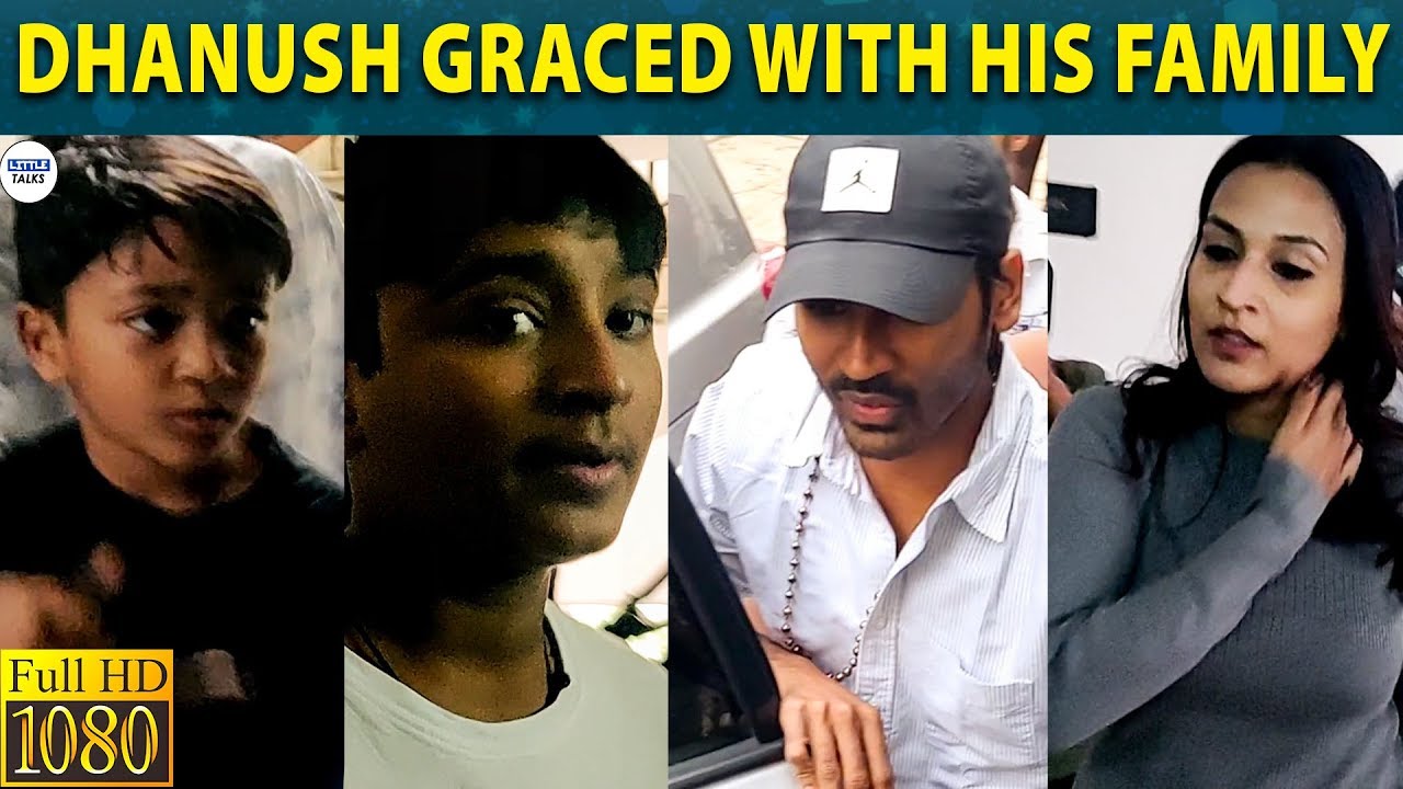 Dhanush With His Sons Yatra & Linga at  Asuran 100th Day Celebration | Aishwarya | LittleTalks