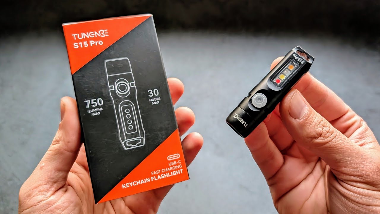 Tunenge S15 Pro - 750 Lumen Mini Keychain Flashlight - Unboxing , Full REVIEW & Brightness TEST