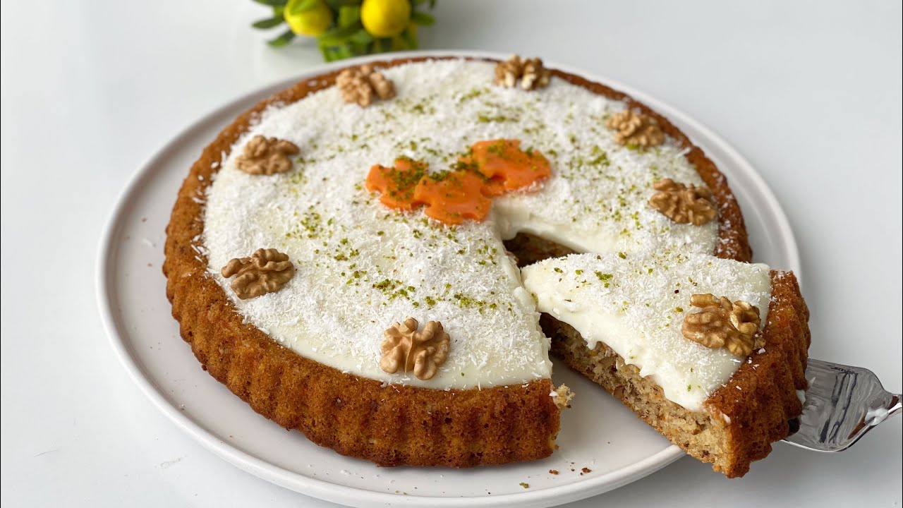 HERKES TARİFİNİ SORACAK😍İPEK GİBİ KREMASIYLA ENFES HAVUÇLU TARÇINLI TART PASTA TARİFİ🤩