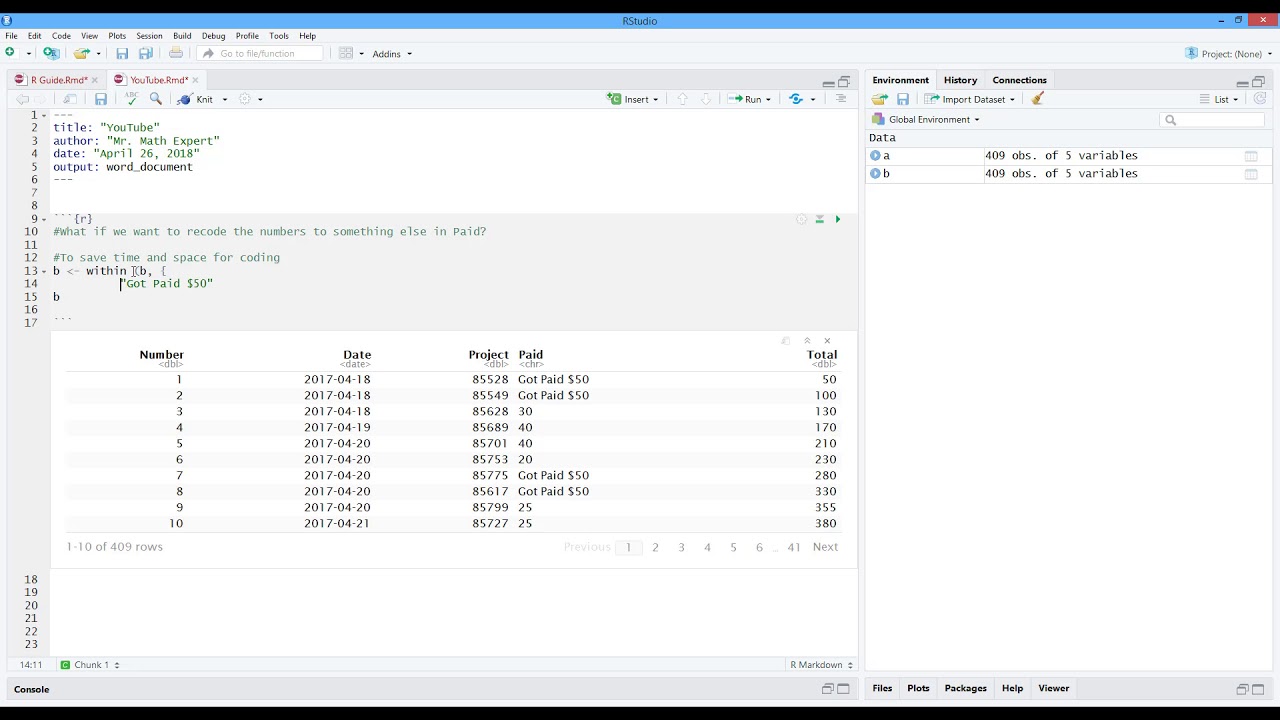 How to Recode Multiple Values in a Column in R. [HD]