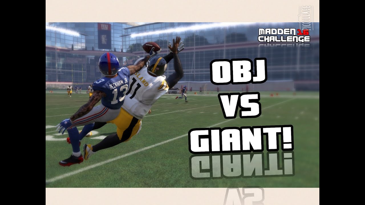 CAN I RECREATE THE ODELL BECKHAM CATCH OVER A GIANT?? Madden 16 Challenge