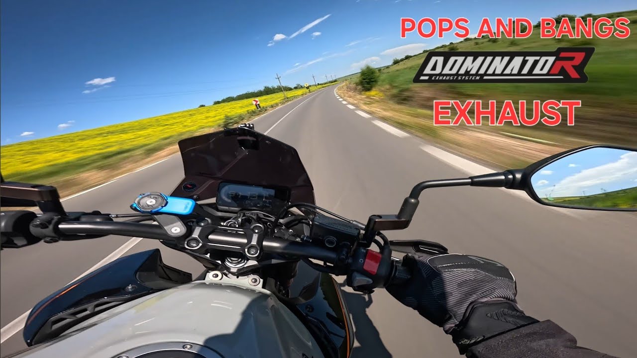 HONDA CB500F | Pops and bangs with Dominator exhaust #4 | Perfect weather for riding