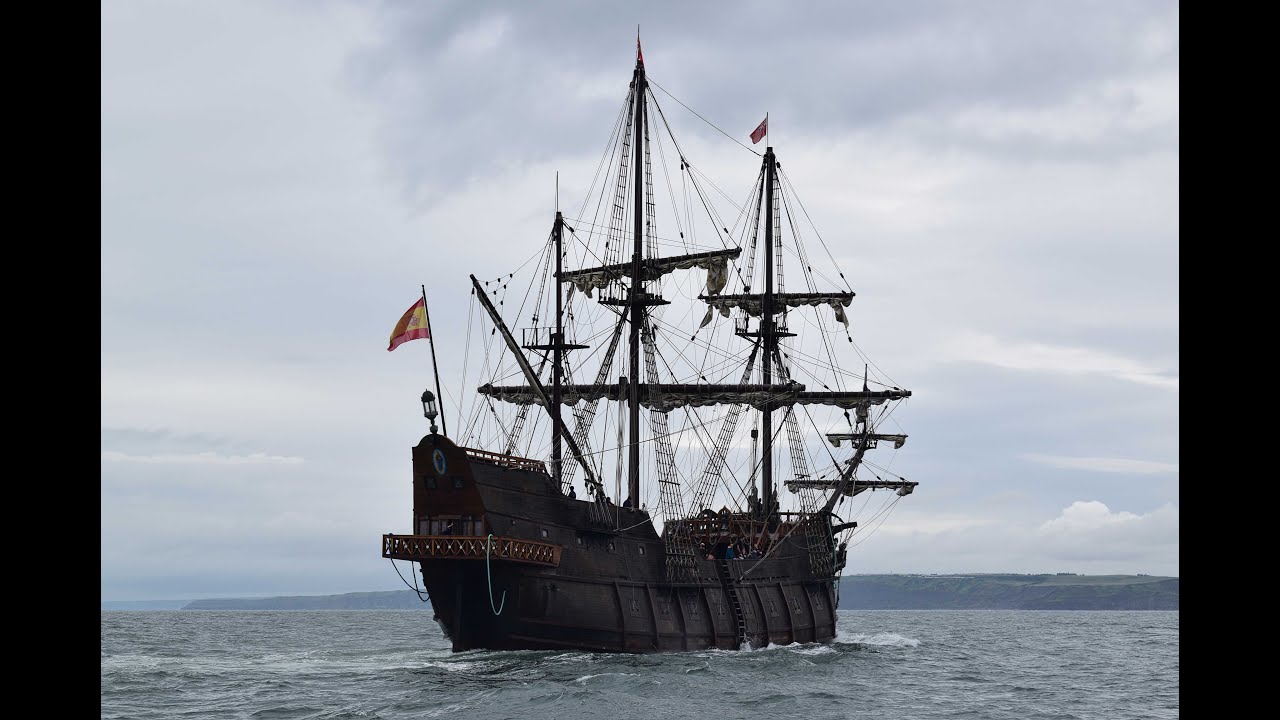 The Galeón Andalucía Arrives in Scarborough.