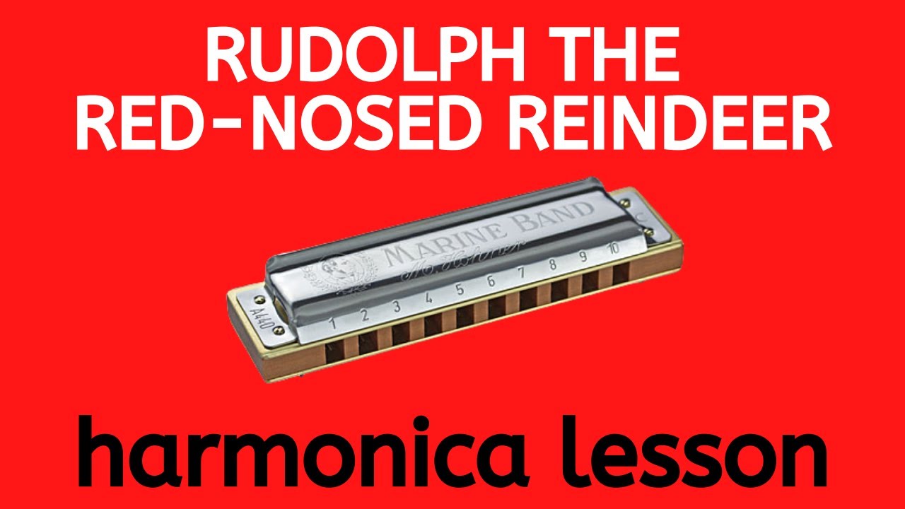 Rudolph the Red-Nosed Reindeer - Christmas Harmonica Lesson Play-Along - Easy lesson for C harmonica