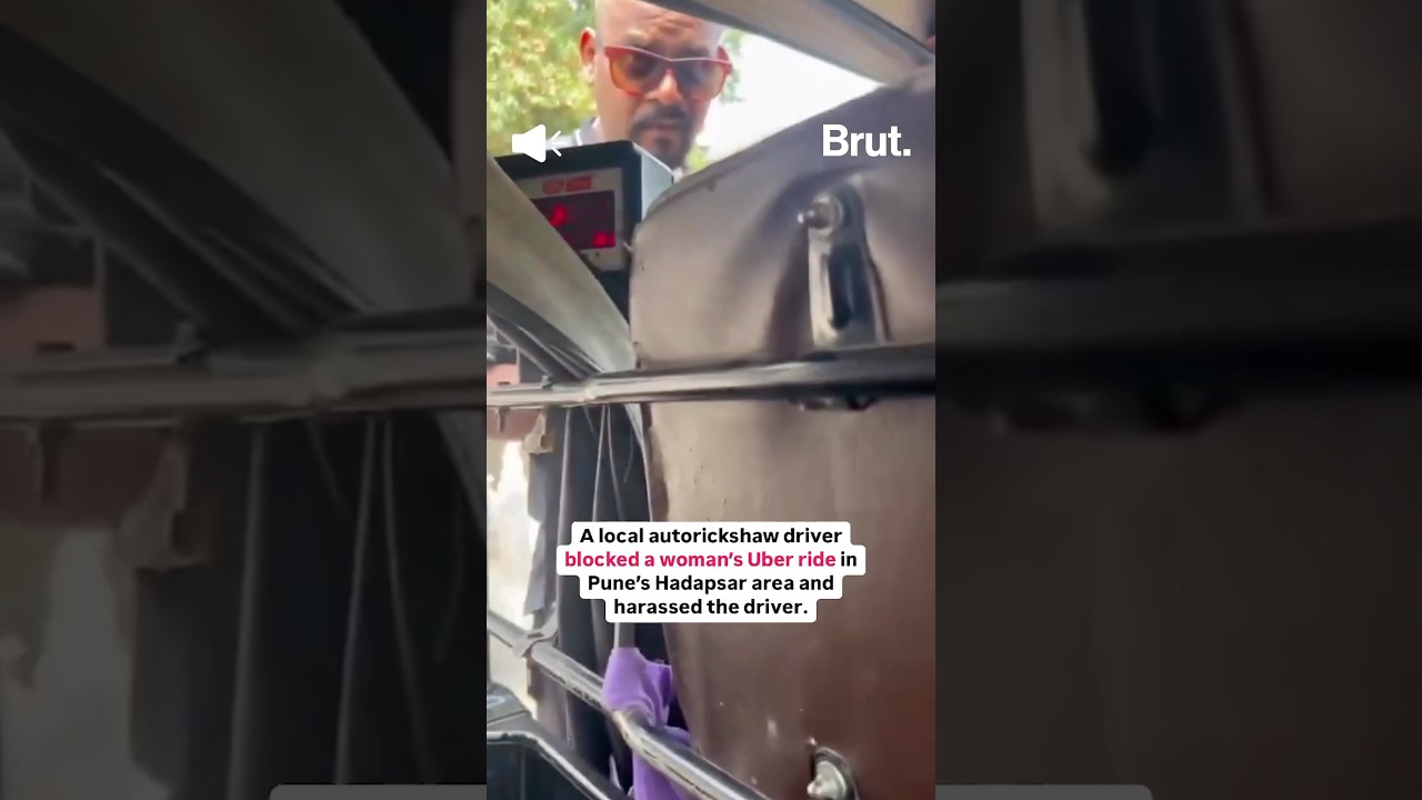 A woman taking an Uber autorickshaw faced resistance from a local autorickshaw driver in Pune.