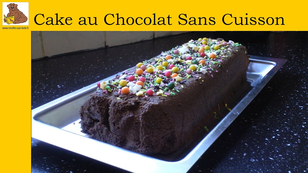 Le cake au chocolat sans cuisson (recette rapide et facile) HD