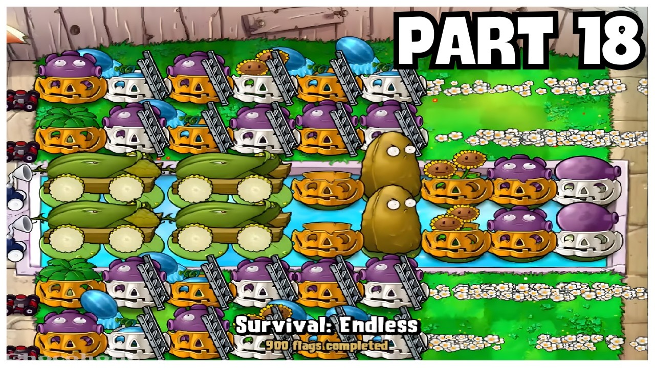 Plants Vs. Zombies: Survival Endless 1M Flags Challenge – Part 18 | Flags 850 – 900