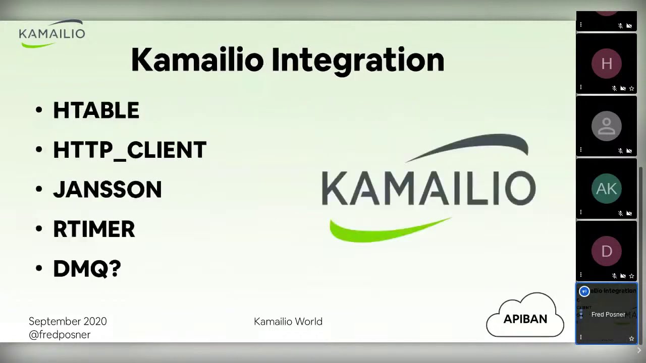 Kamailio World 2020: APIBan And Kamailio