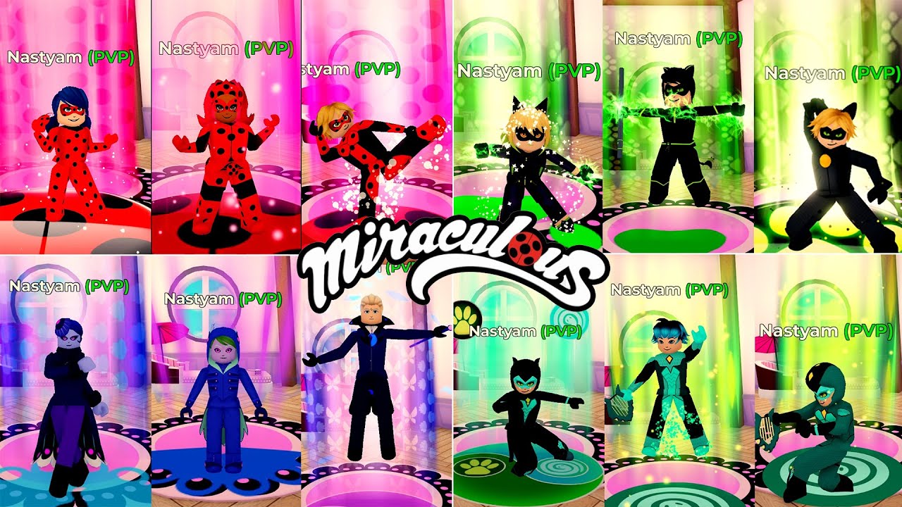 MIRACULOUS RP - Transformation of Same Miraculous Power Side by Side - MIRACULOUS ROBLOX!