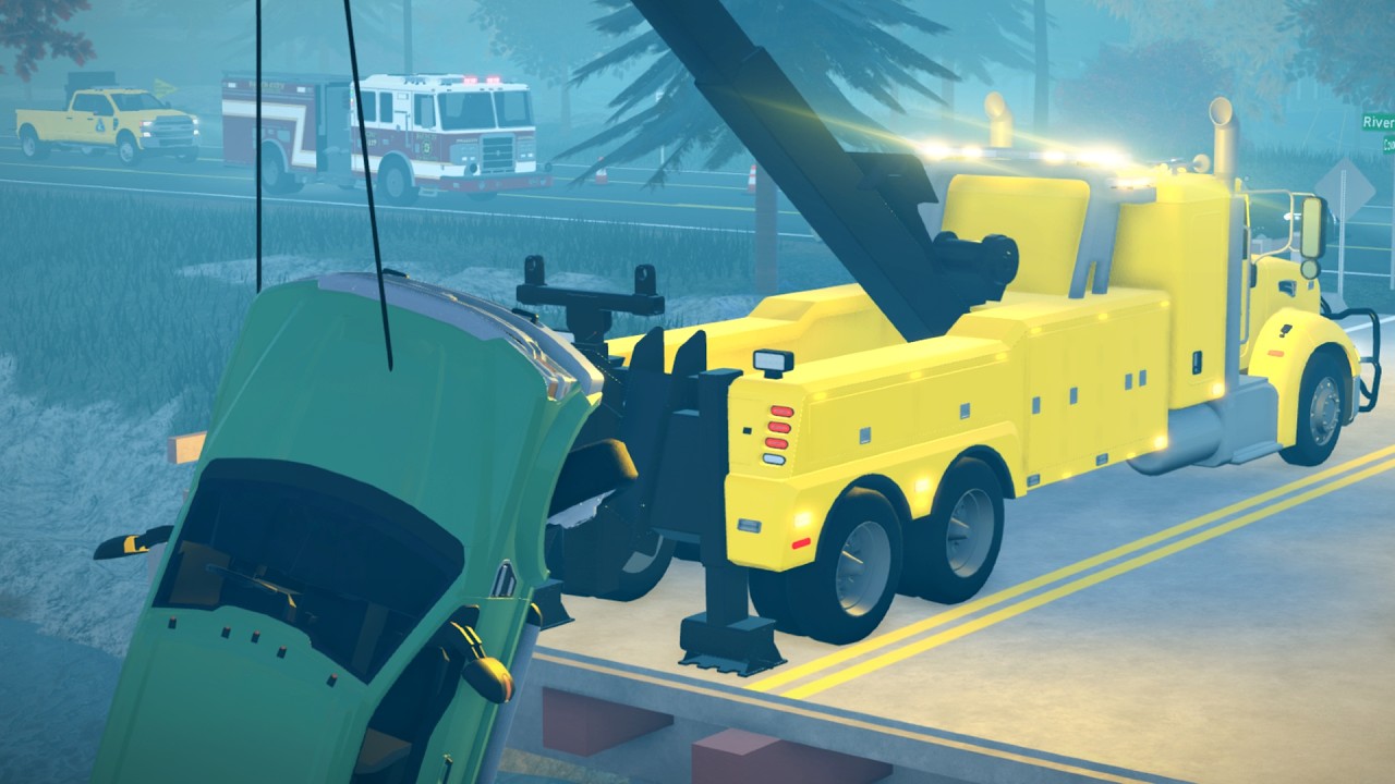 Heavy Wrecker LIFTS crashed vehicle out of River!