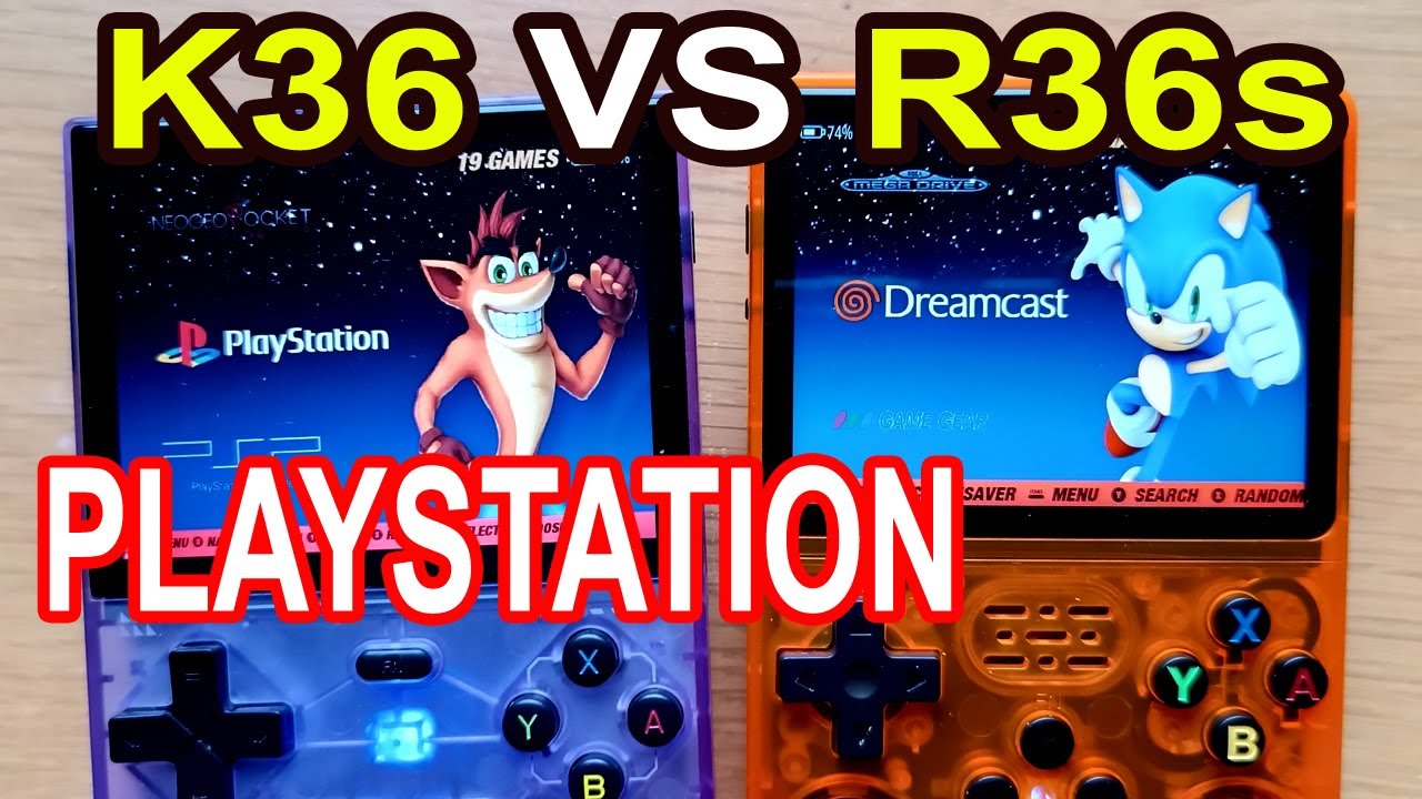 HOW WELL DO Playstation 1 & Dreamcast Games run on The R36s & The K36 Kinhank Handheld Retro Console