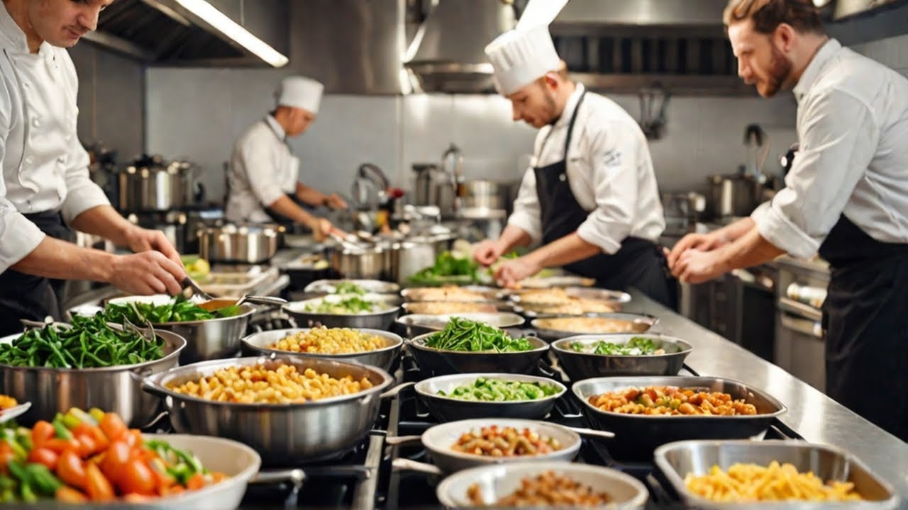 Cómo las aerolíneas preparan 200,000 comidas desde cero cada día