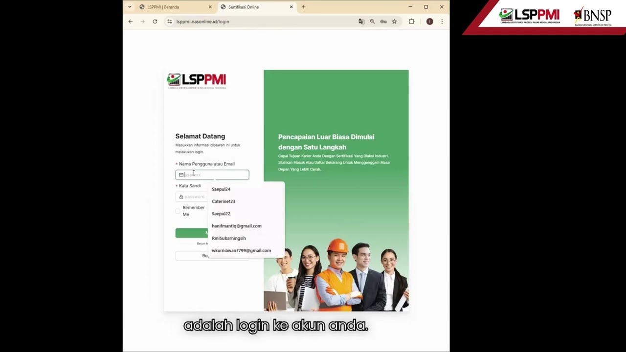 Panduan Registrasi Akun dan Pengajuan Skema Sistem Sertifikasi Jarak Jauh (SJJ) LSPPMI