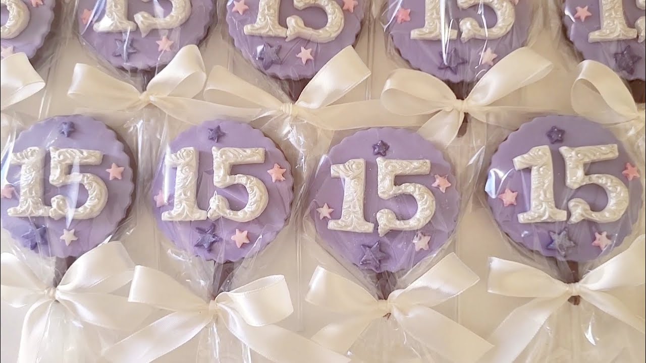 Pirulito de Chocolate Decorado 🎀| Lembrancinha de 15 Anos!!!