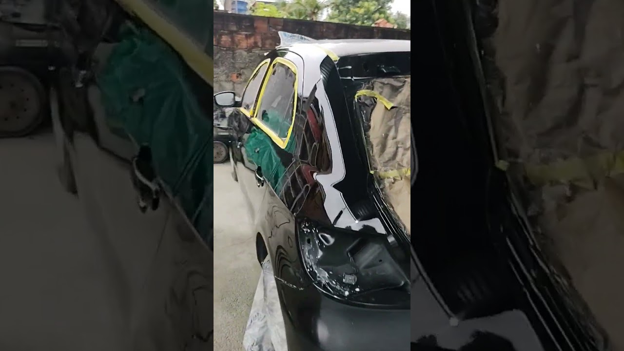 polimento em carro preto