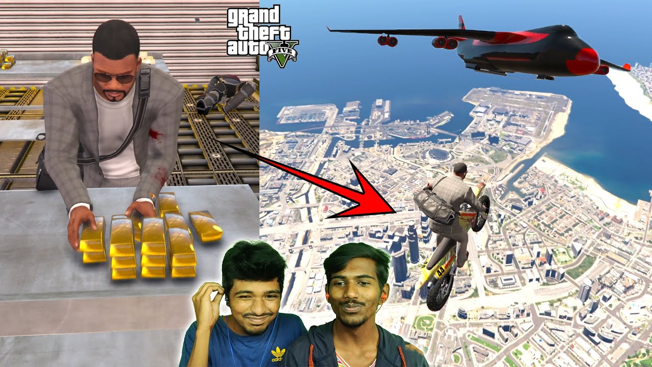 பறக்கும் Plane-ல் தங்கம் திருட்டு - GOLD HEIST IN GTA 5 | Gameplay in Tamil