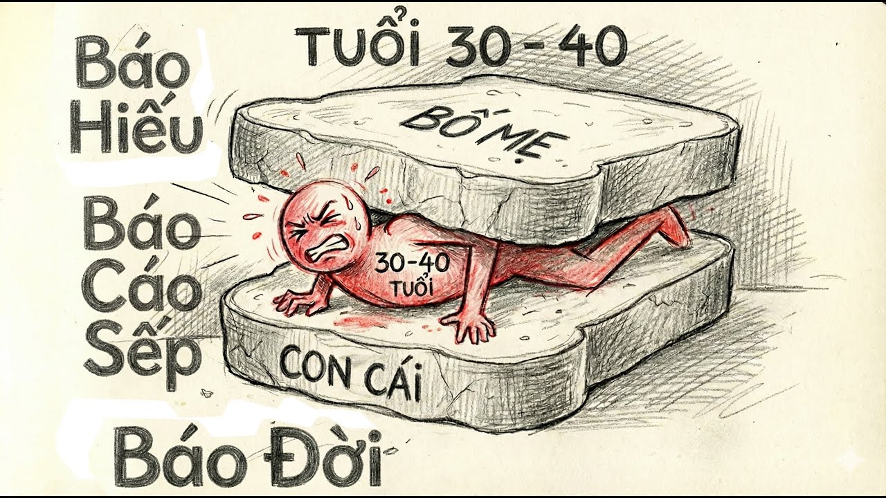 Tuổi 30 - 40 : kẹt giữa bố mẹ và con cái của thế hệ Sandwich
