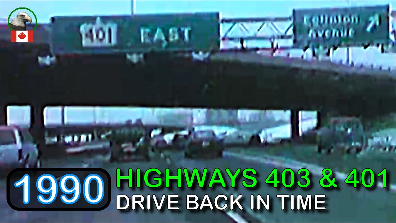 1990 - Mississauga To Toronto, Ontario | Highways 403 & 401 🚕 Drive Back In Time