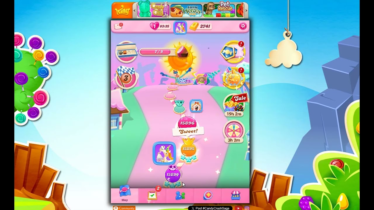 Candy Crush Saga Level 15894、15895、15896、15897、15898、15899、15890 by Funny❣