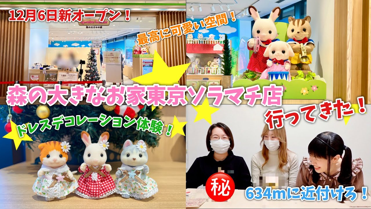 【シルバニアファミリー】森の大きなお家東京ソラマチ店行ってきた！【めざせ！634m！】