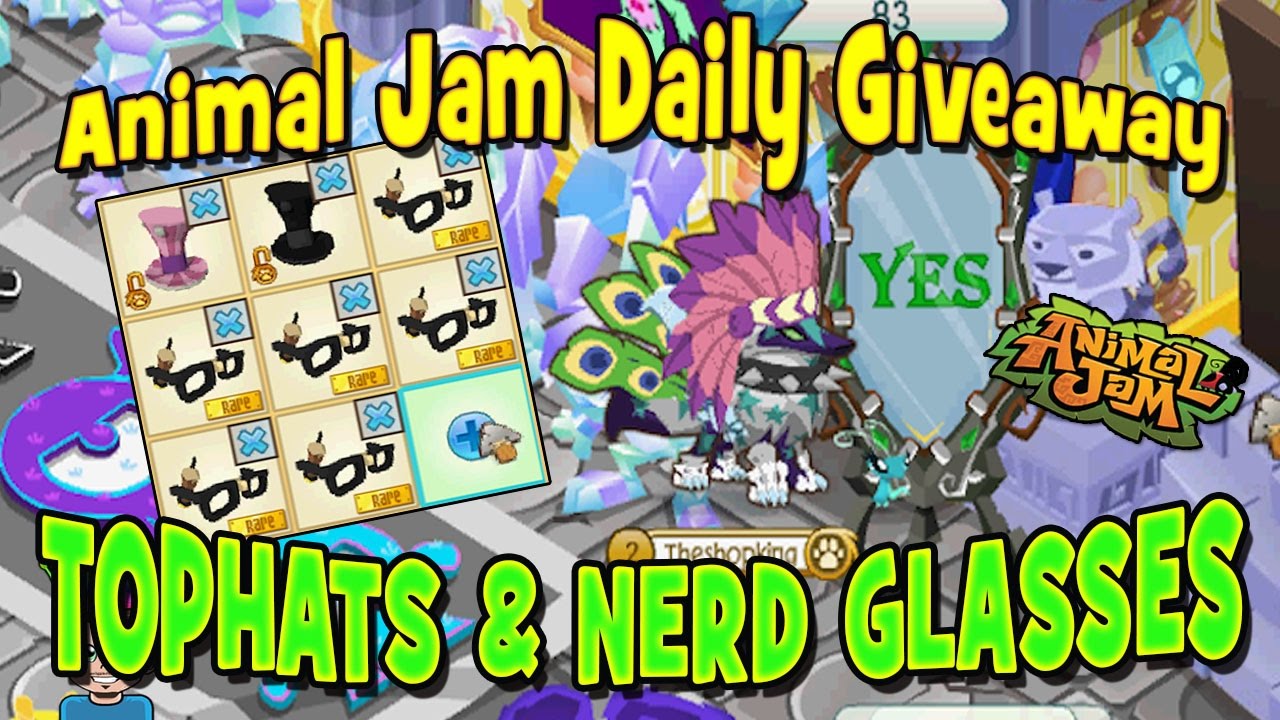 ANIMAL JAM DAILY GIVEAWAY 🎁 TOPHATS & NERD GLASSES