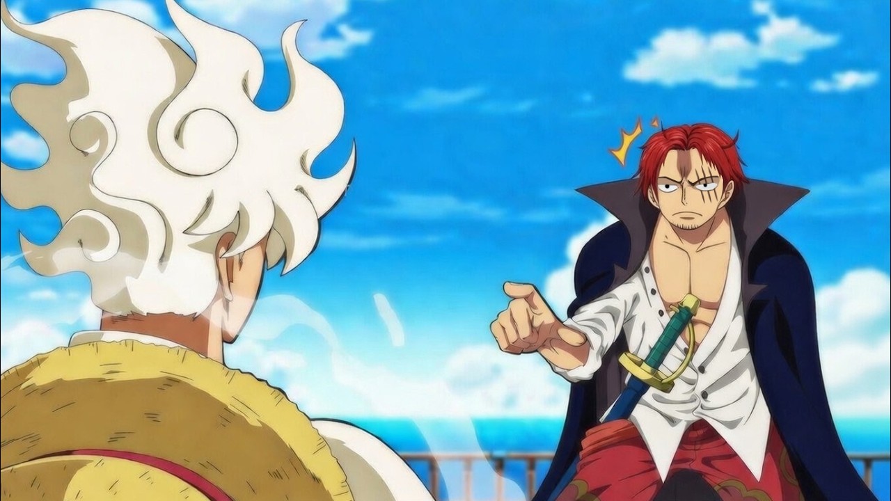 SHANKS' Reaktion, als er LUFFYs Verwandlung in Gear 5 Sonnengott sah - ONE PIECE
