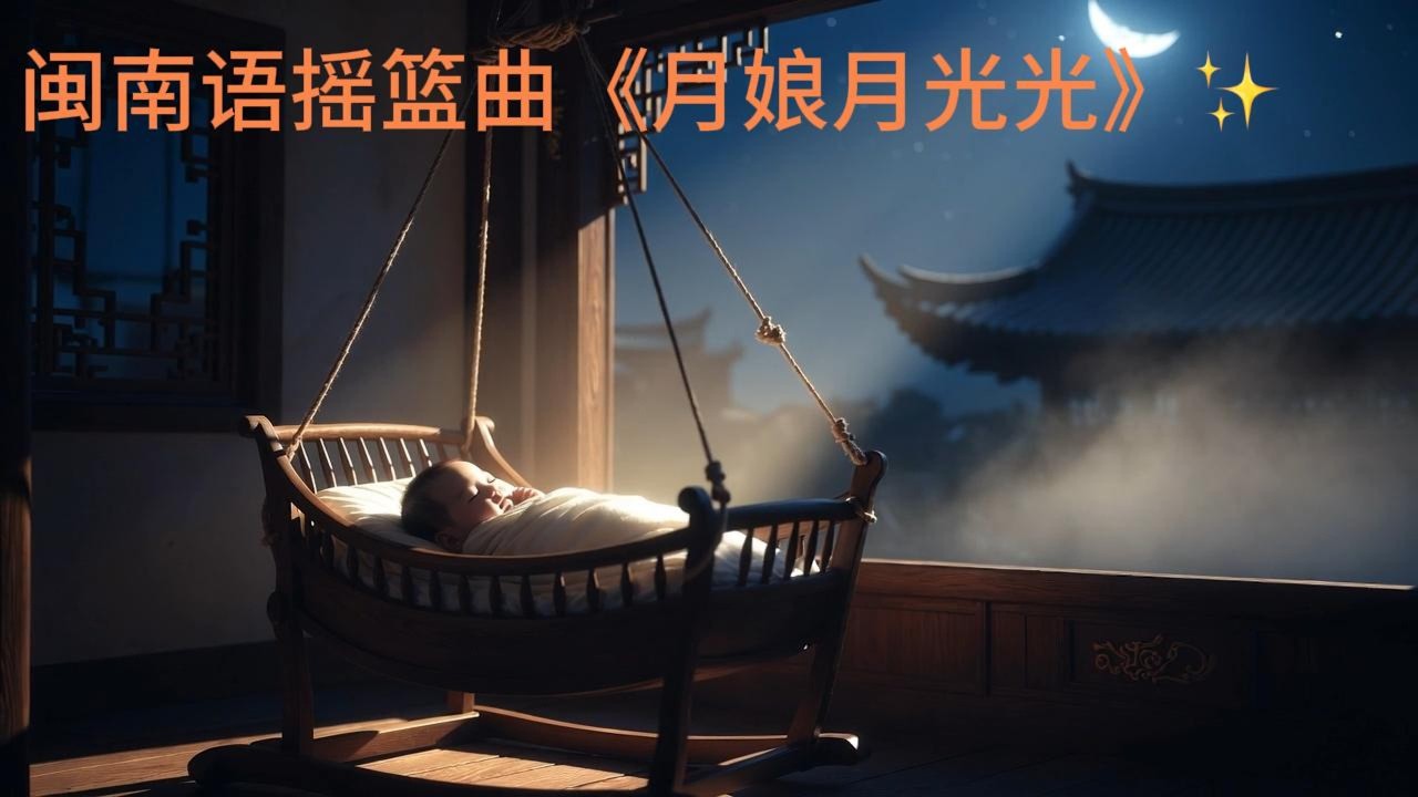 《月娘月光光》闽南语摇篮曲 方言之美00后听不懂的闽南童谣，却藏着最温柔的童年🌊 阿嬷的哄睡歌，听完心都化了#闽南语#摇篮曲#童年回忆#哄睡音乐 
