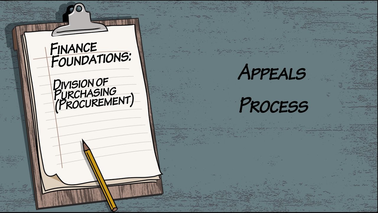 Finance Foundations Division of Purchasing (Procurement) - Appeals