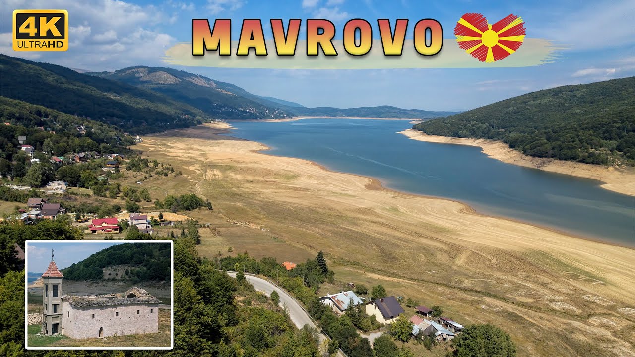 MAVROVO Lake & Church, Macedonia | Drone Footage 【4K】Мавровско Езеро и Црква „Св. Никола“ Маврово