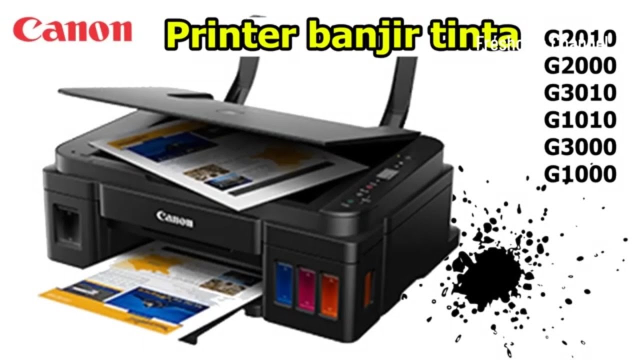 Printer Canon G2010 Masalah Banjir Tinta, Meluap di tempat pembuangan tinta
