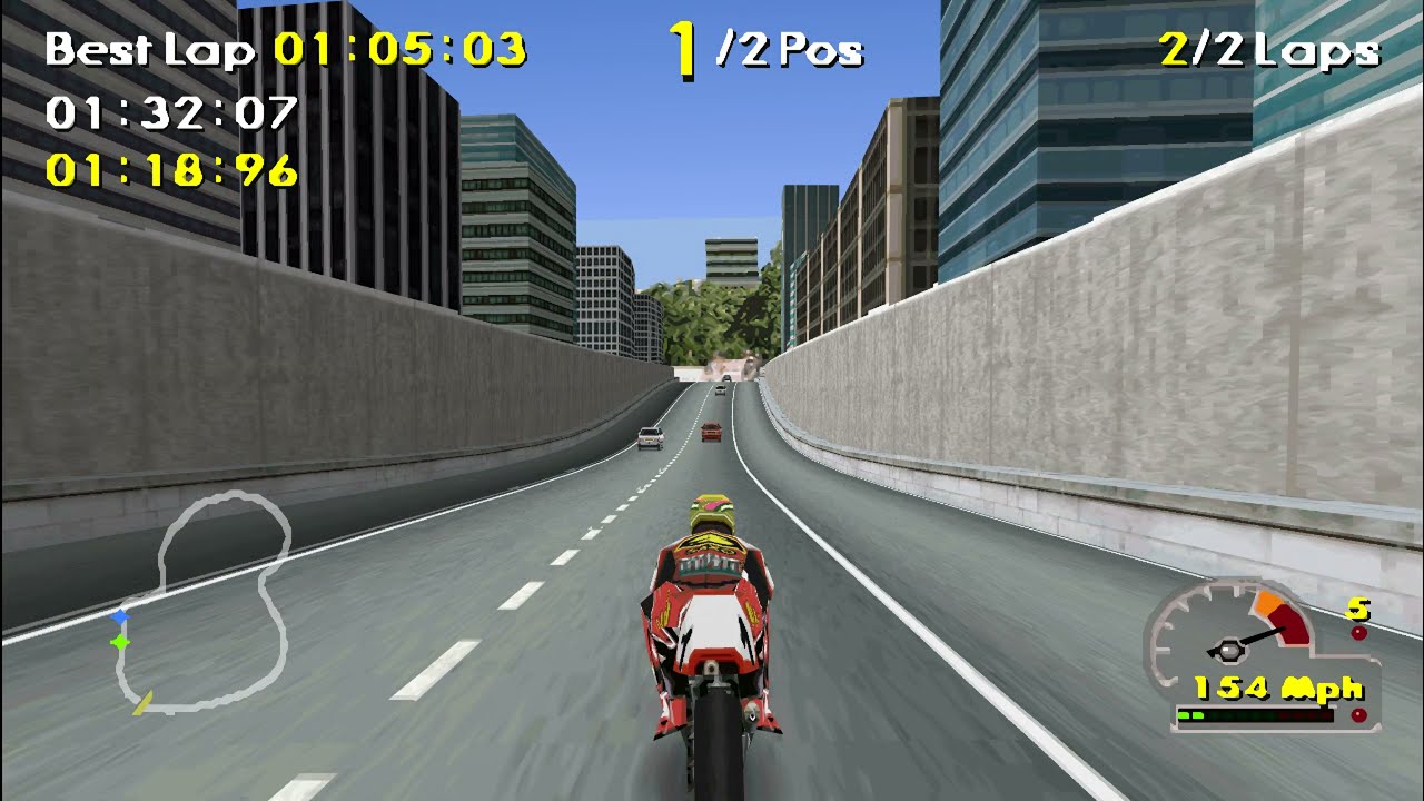 PS1 - Moto Racer World Tour - All Game Modes GamePlay [4K:60FPS]