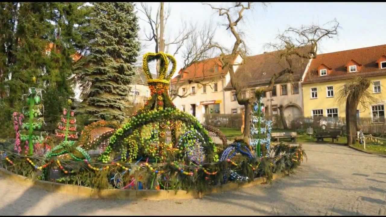 Die Stadt im Elstertal - Berga 2012 Osterbrunnen.wmv