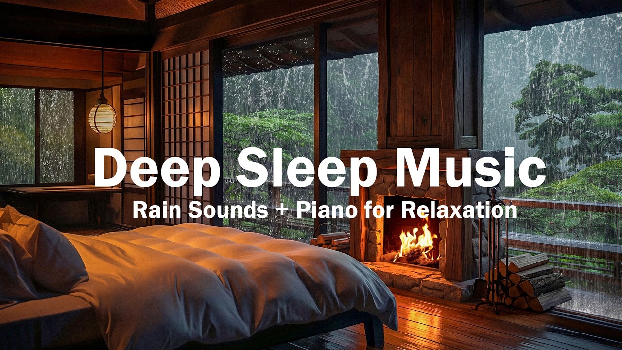 Beat Stress to Sleep Soundly – Relaxing Piano Music & Rain Sounds for Stress Relief,Deep Sleep Music