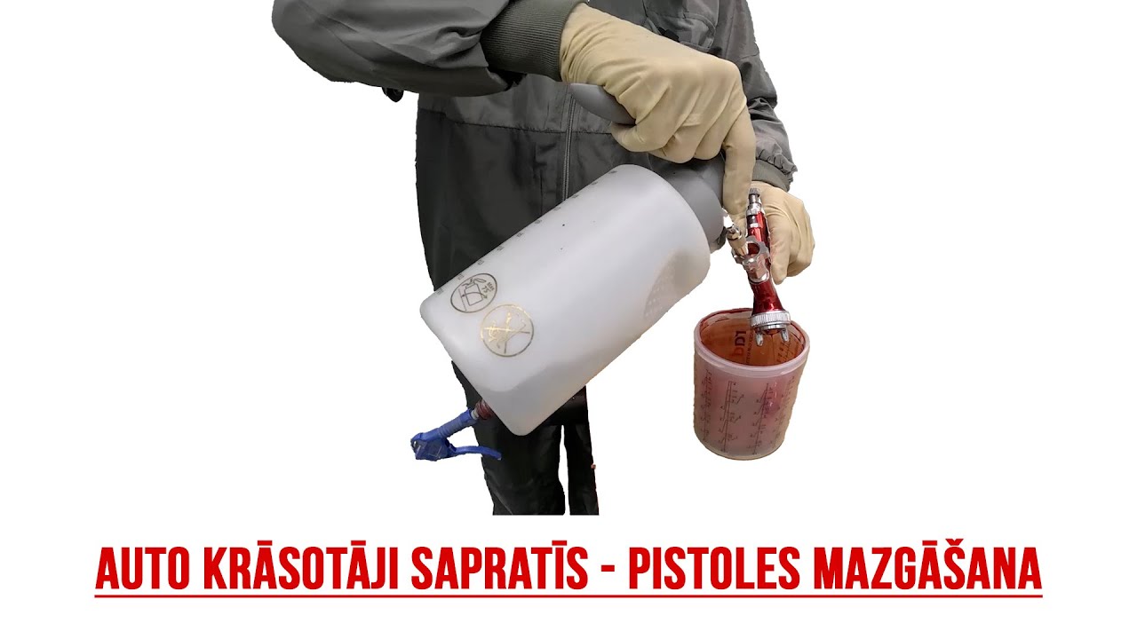 Krāsošanas pistoles skalošana