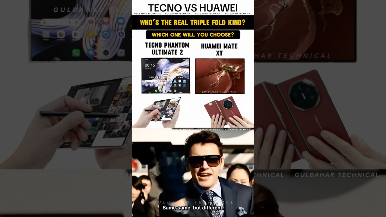 Tecno Phantom Ultimate 2 vs Huawei Mate XT – The Battle of Triple Folds!