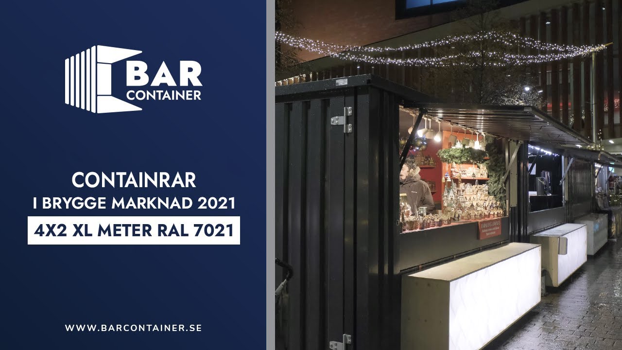 Containrar som anv&auml;nds p&aring; Brygges marknad 2021