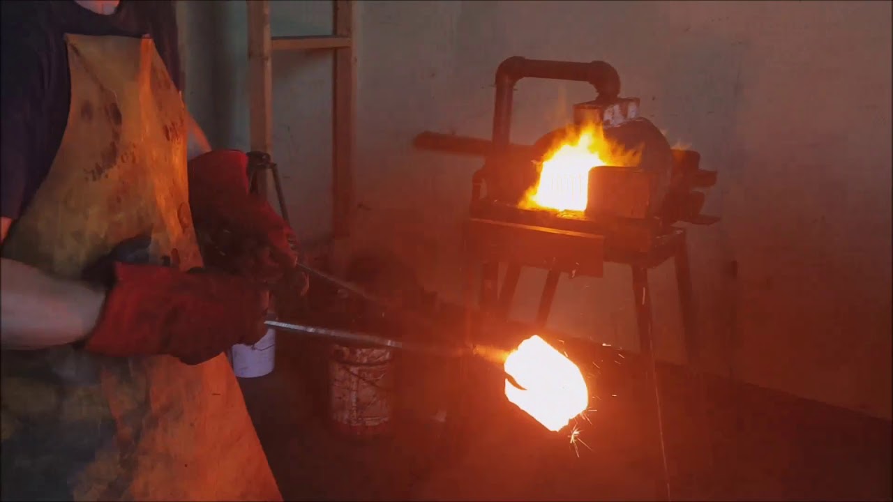 forging a Bloomery Iron Shield boss