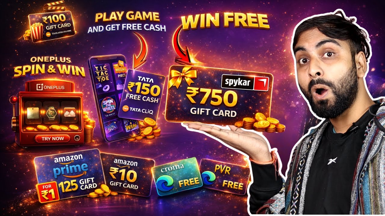Spyker Rs.750 FREE Voucher | Tata Cliq Play Game Earn FREE Cash | Free Giftcards Offers | 6 Loots