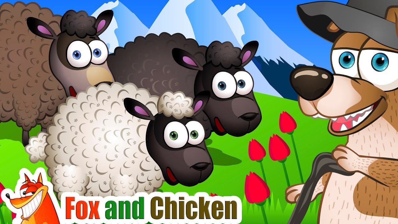 Baa Baa Black Sheep Have You Any Wool | Farm Animal Song | Fox and Chicken Nursery Rhymes Kids Songs