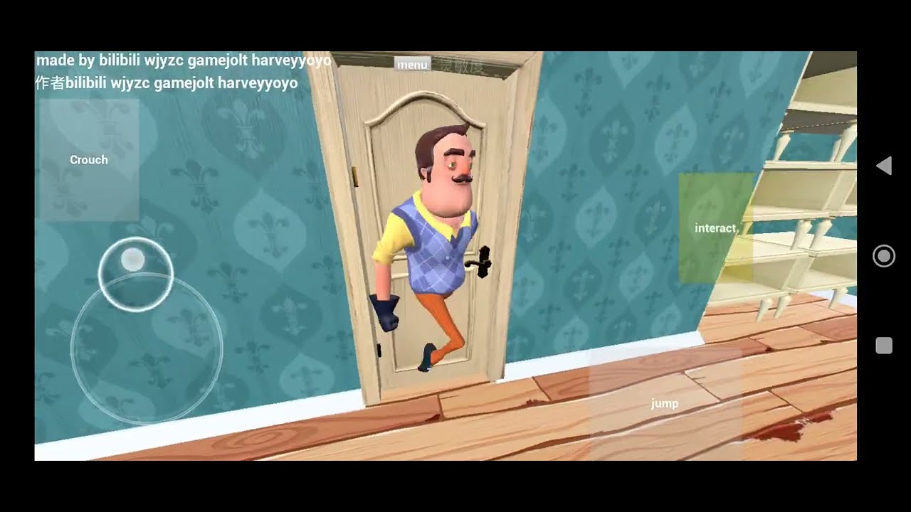 Gameplay hello Neighbor Pre alpha android by @Harveyyoyo