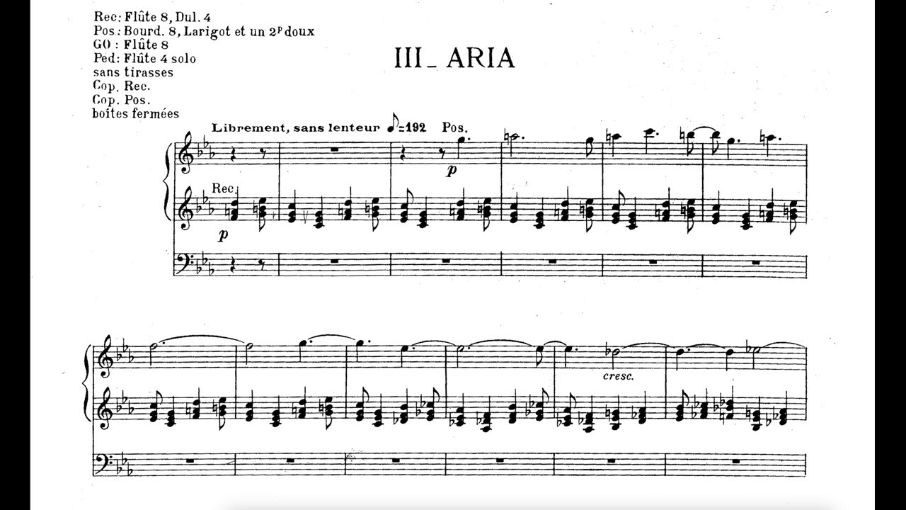 Aria by Jehan Alain (1911-1940) for organ