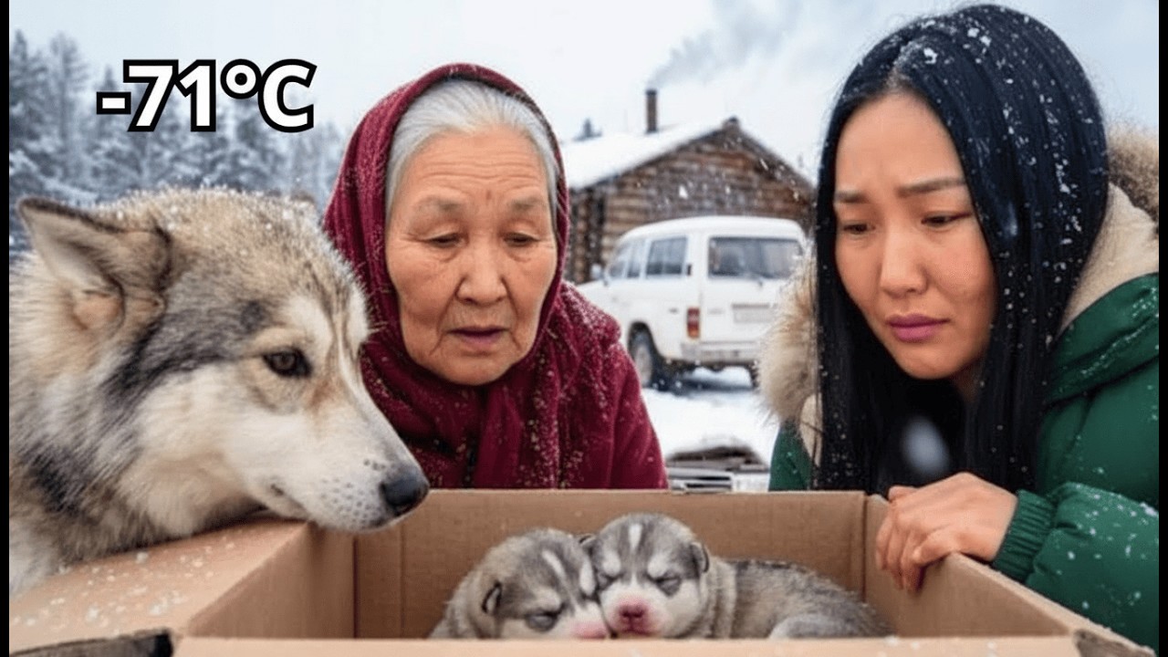 🐕 On Her Way to Grandma Cabin She Discovered a Mother Dog and  Puppies Abandoned in a Frozen Forest