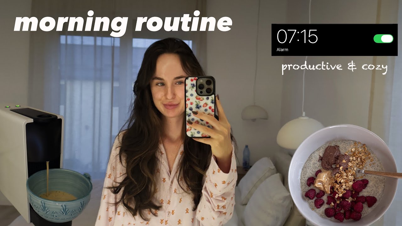 Rutina mea de dimineata | Mic dejun, skincare, pilates, curatenie